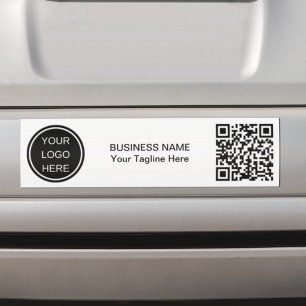 Anpassningsbar QR Code & Company Logotyp Branding Bildekal