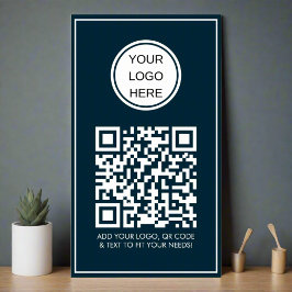 Anpassningsbar QR Code Company Logotyp Professione Poster