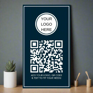 Anpassningsbar QR Code Company Logotyp Professione Poster