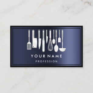 Anpassningsbar QR CODE Logotyp Restaurant Cooking Visitkort