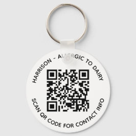 Anpassningsbar QR Code namn text kontaktinfo om fo Nyckelring