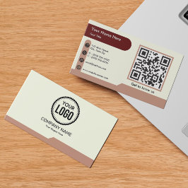 Anpassningsbar QR Code Professionell Company Logot Visitkort