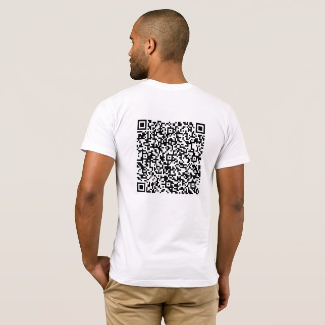 Anpassningsbar QR Code Scan Info Funny Gift T-Shir T Shirt (Hel baksida)