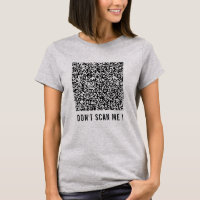 Anpassningsbar QR Code Scan Info Funny T-Shirt - D