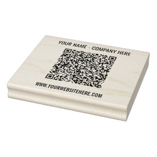 Anpassningsbar QR Code Scan Info Namn webbplats Ru Stämpel