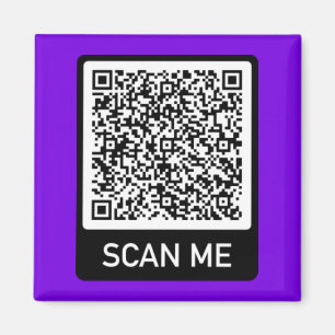 Anpassningsbar QR Code Scan Info Personlig Magnet 