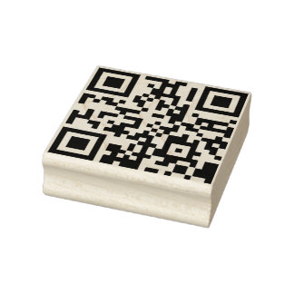 Anpassningsbar QR Code Wood Art Frimärke Stämpel