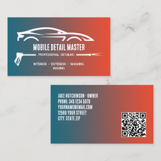 Anpassningsbar QR för automatisk identifiering Visitkort (Fram/baksida)