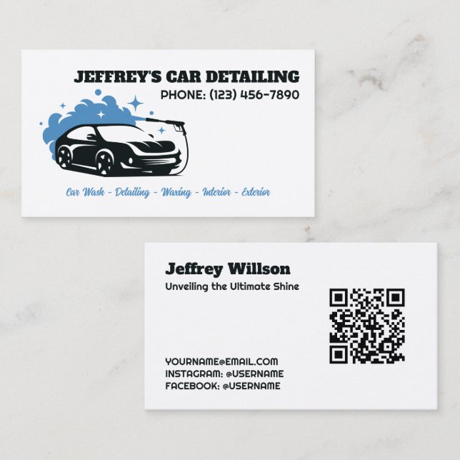 Anpassningsbar QR för automatisk identifiering Visitkort (Fram/baksida)