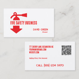 Anpassningsbar QR för brandsäkerhet Visitkort