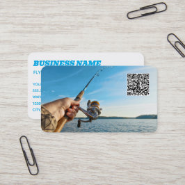 Anpassningsbar QR för fiskeledningen Visitkort