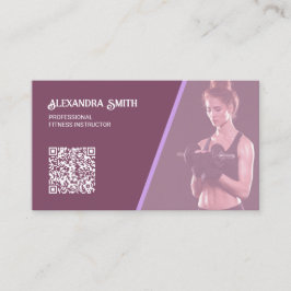 Anpassningsbar QR för kvinnliga personliga utbilda Visitkort