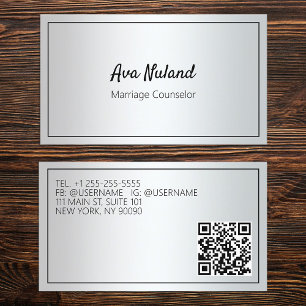 Anpassningsbar QR Giftermål Counselor Visitkort