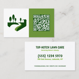 Anpassningsbar QR Gräsmatta Mower Visitkort