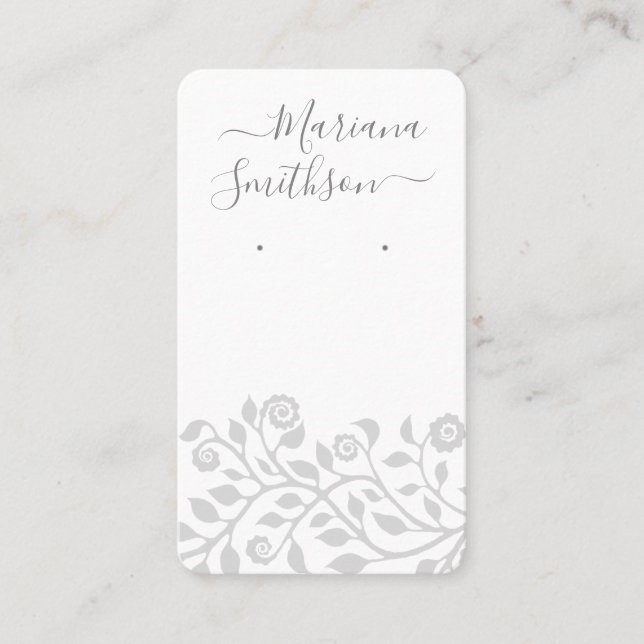 Anpassningsbar QR-Grått-Visningar för vita avläsni Visitkort (Framsida)