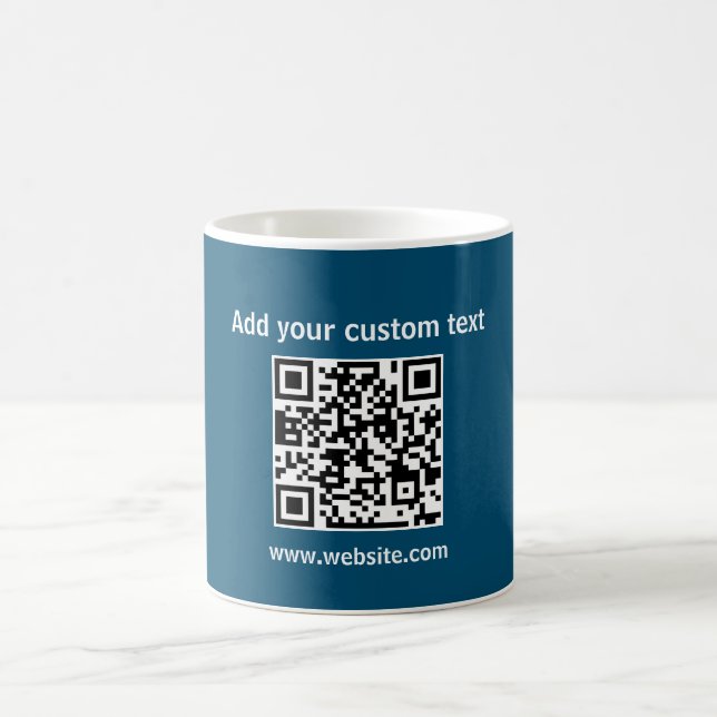 Anpassningsbar Qr-grönt - minimalistiskt kaffe Kaffemugg (Center)