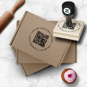 Anpassningsbar QR-kod - Affärsfeedback Stämpel