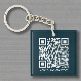Anpassningsbar QR-kod Branded Business Navy Blue