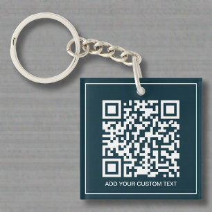 Anpassningsbar QR-kod Branded Business Navy Blue
