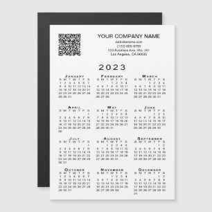 Anpassningsbar QR-kod för företag 2023-kalendermag