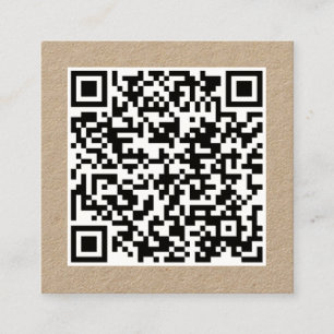 Anpassningsbar QR-kod för företag med lång Namn-mi Fyrkantigt Visitkort