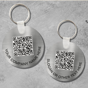 Anpassningsbar QR-kod för främjande av Silver Nyckelring
