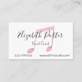 Anpassningsbar QR-kod för vattenfärg Musik noter Visitkort