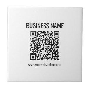 Anpassningsbar QR-kod & Företagsnamn Kakelplatta