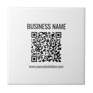 Anpassningsbar QR-kod & Företagsnamn Kakelplatta