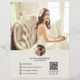 Anpassningsbar QR-kod Foto Social Media Business Reklamblad