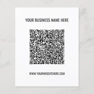 Anpassningsbar QR-kod Info Namn webbplats Flyer-hö Flygblad