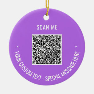 Anpassningsbar QR-kod: Jul - Ornament Ditt Färg
