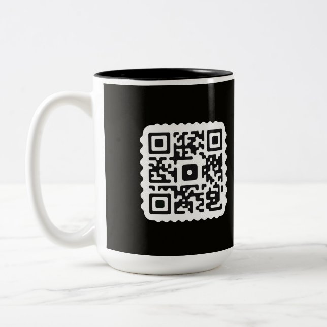 Anpassningsbar QR-kod Kaffe koppar for Traders" (Vänster)