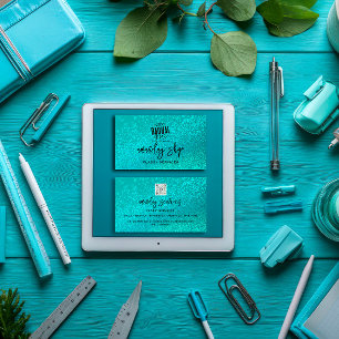 Anpassningsbar QR-kod Logotyp Social Media Glitter Visitkort