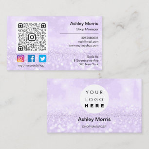 Anpassningsbar QR-kod Logotyp Social Online Shop L Visitkort