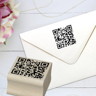 Anpassningsbar QR-kod Modern minimalistisk affärsv Stämpel