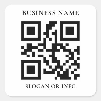 Anpassningsbar QR-kod - Namn Fyrkantigt Klistermärke
