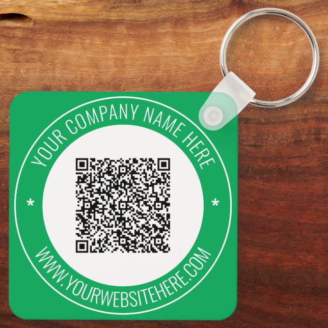 Anpassningsbar QR-kod Namn-webbplats Färg Keychain Nyckelring (Baksida)