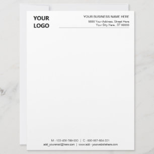 Anpassningsbar QR-kod och Logotyp Letterhead-mall Brevhuvud