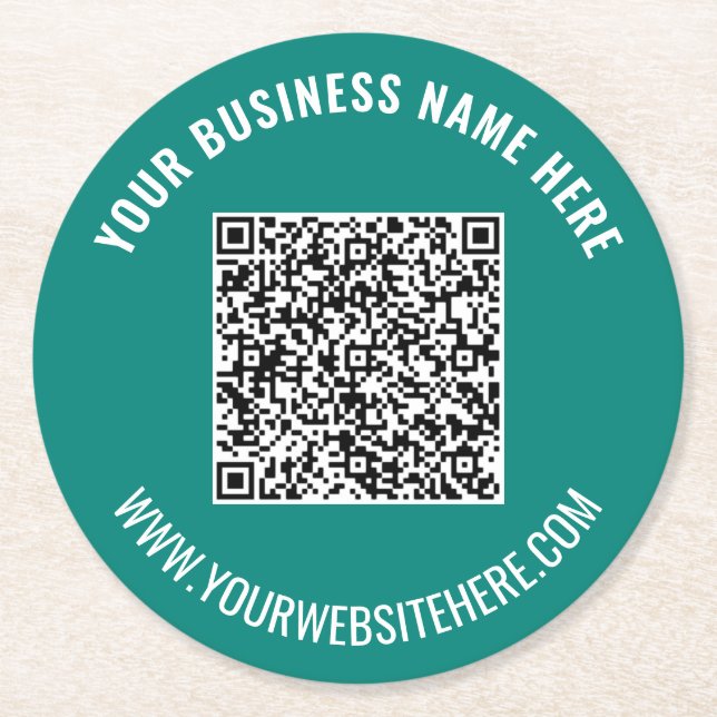 Anpassningsbar QR-kod och Papper text Underlägg Fä (Framsidan)