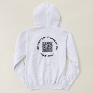 Anpassningsbar QR-kod och Text Business Hoodie-mal Hoodie