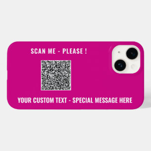 Anpassningsbar QR-kod och Text iphone case Välj Fä