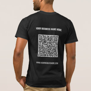 Anpassningsbar QR-kod och textaffärsmall T-Shirt