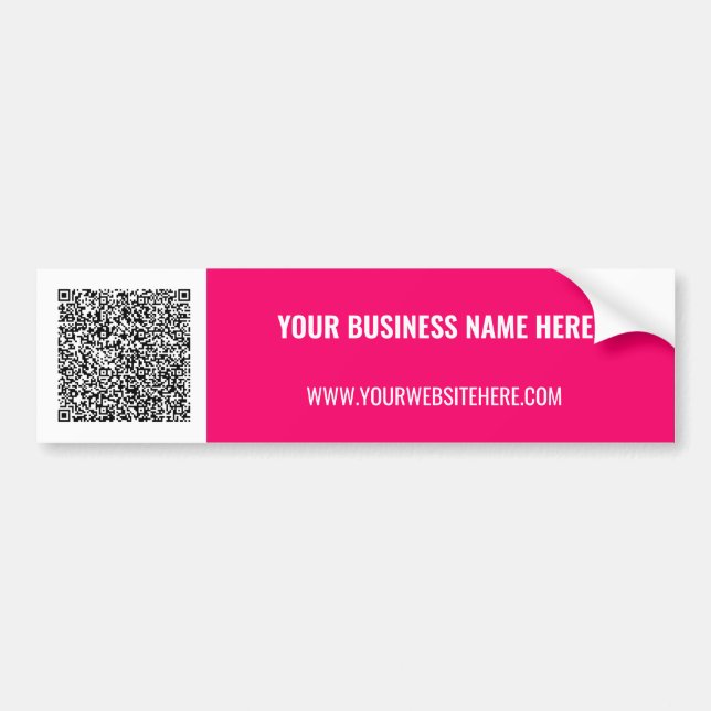 Anpassningsbar QR-kod och textstötfångare Kryssa i Bildekal (Framsidan)