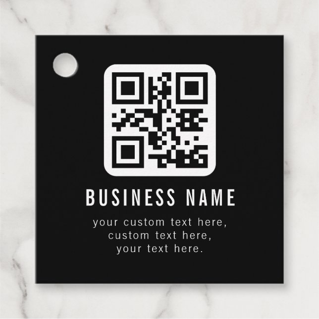 Anpassningsbar QR-kod & redigerbar textdesign Gåvor Etiketter (Framsida)