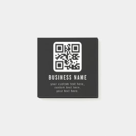 Anpassningsbar QR-kod & redigerbar textdesign Post-it Block