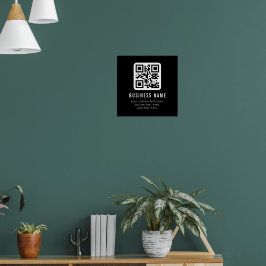 Anpassningsbar QR-kod & redigerbar textdesign Poster