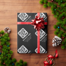 Anpassningsbar QR-kod & redigerbar textdesign Presentpapper