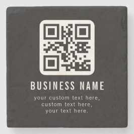 Anpassningsbar QR-kod & redigerbar textdesign Stenunderlägg