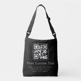 Anpassningsbar QR-kod & redigerbar textmall Axelväska